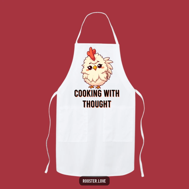 Funny Rooster Thoughtful Apron: Fluffy Head Tilt Kitchen Wear, Practical Funny Gift for Cooks