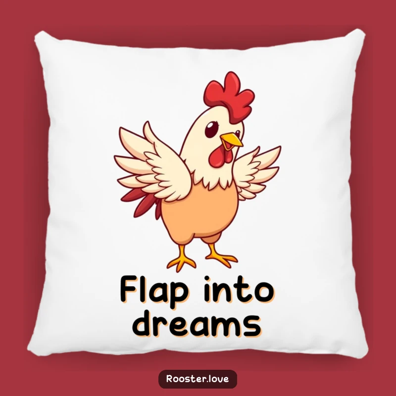 Funny Happy Rooster Pillow - Cozy Comfort with Joyful Flapping