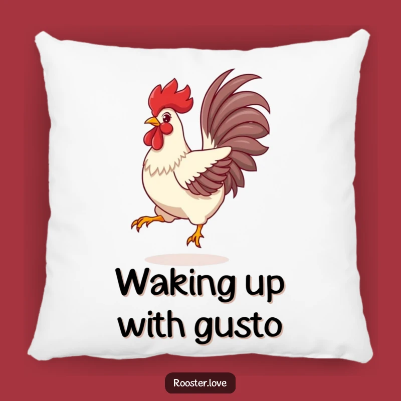 Funny Rooster Pillow: Plush Comfort with Vibrant Feathered Leap - Cozy Funny Gift