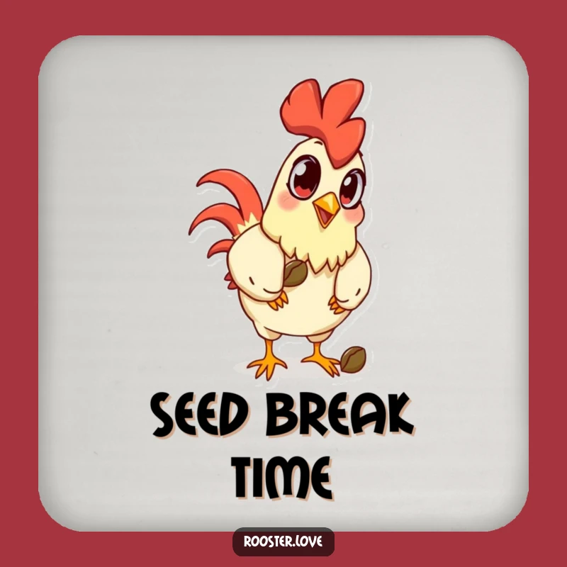 Funny Rooster Eyes Coaster - Protect Surfaces with Exaggerated Charm