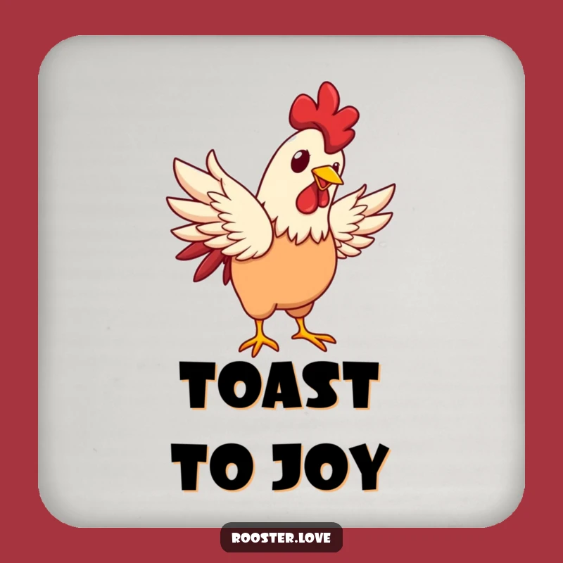 Funny Rooster Flapping Coaster - Add Joyful Flair to Surfaces