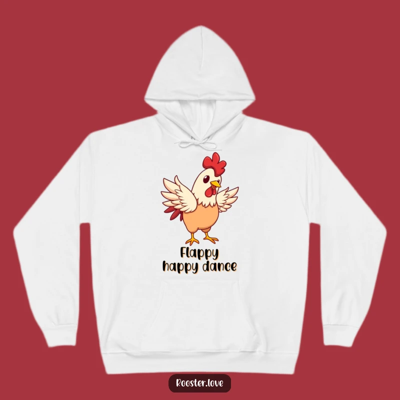 Funny Happy Rooster Hoodie - Cozy Comfort with Joyful Flapping