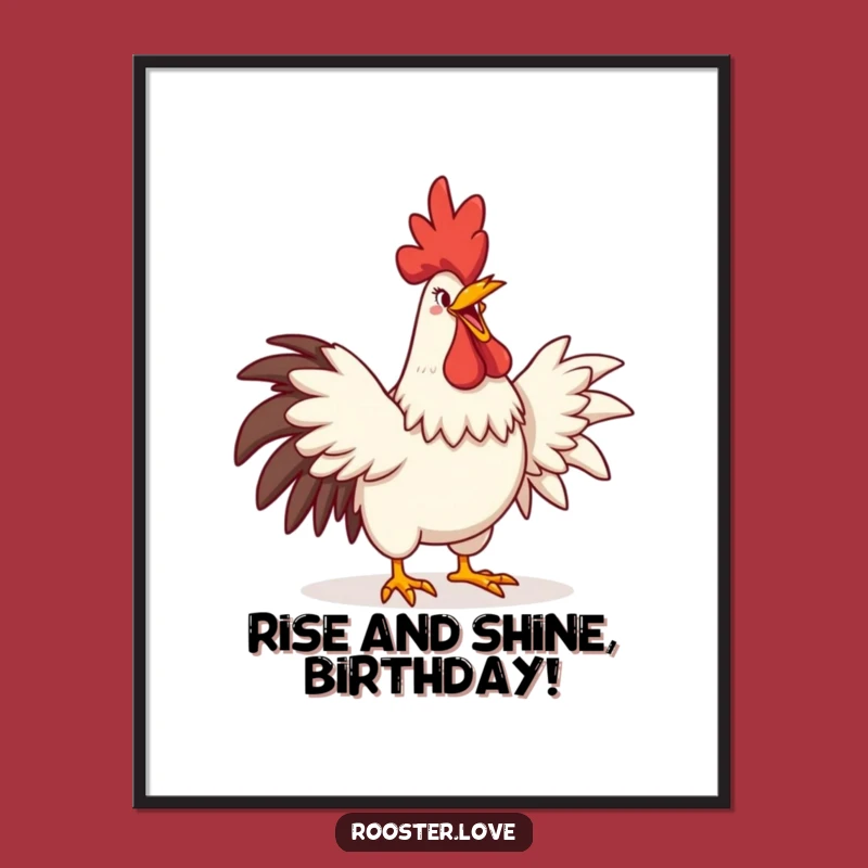 Free Printable Wall Art: Funny Rooster Morning, Downloadable DIY Decor for Kitchens