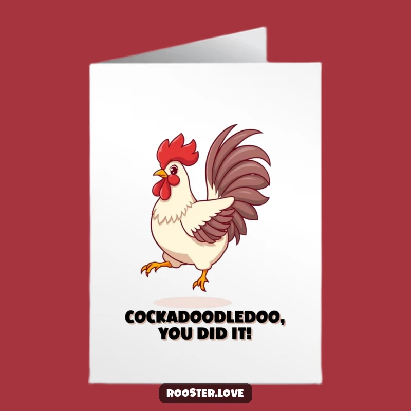 Free Printable Funny Rooster Congrats Card - Celebrate Big Downloadable Gift