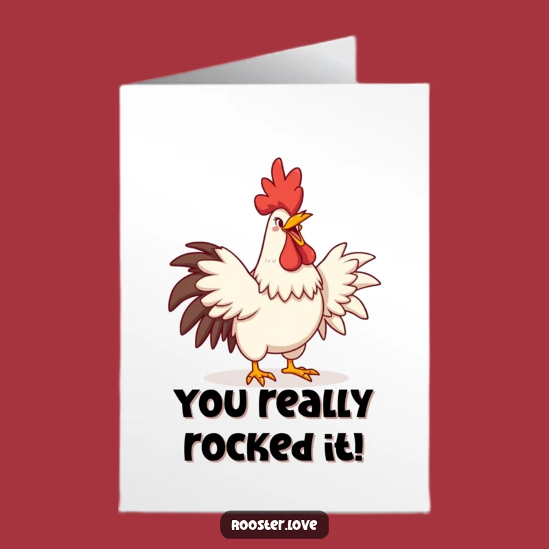 Free Printable Congrats Card: Funny Rooster Morning, DIY Downloadable for Achievement