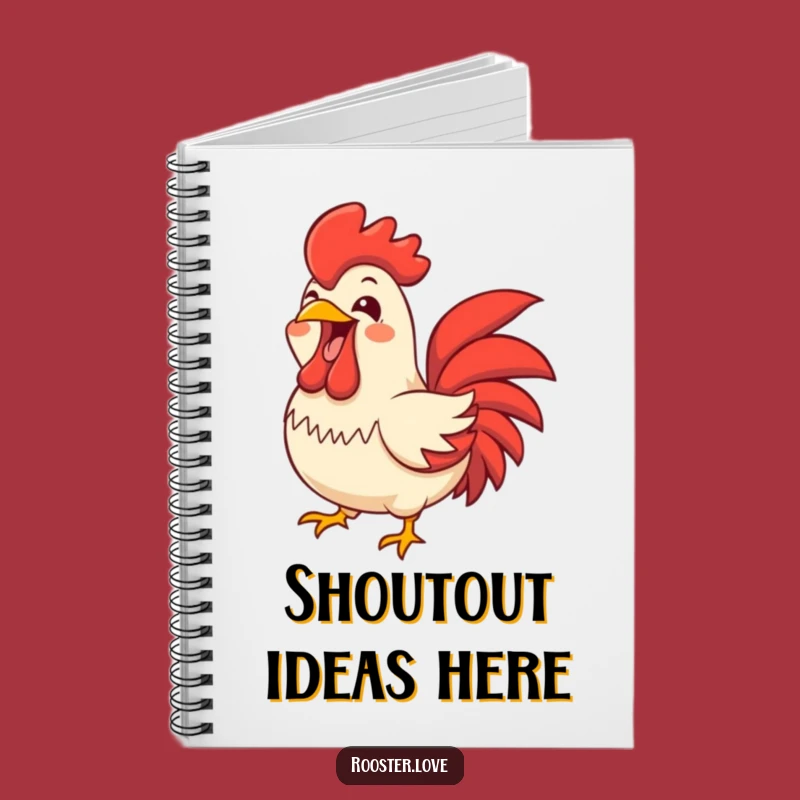 Funny Rooster Squawk Notebook - Jot Down Ideas with Joyful Sound